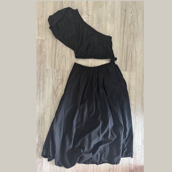 Farm Rio Crop Cutout Black Dress - Picture 2 of 3